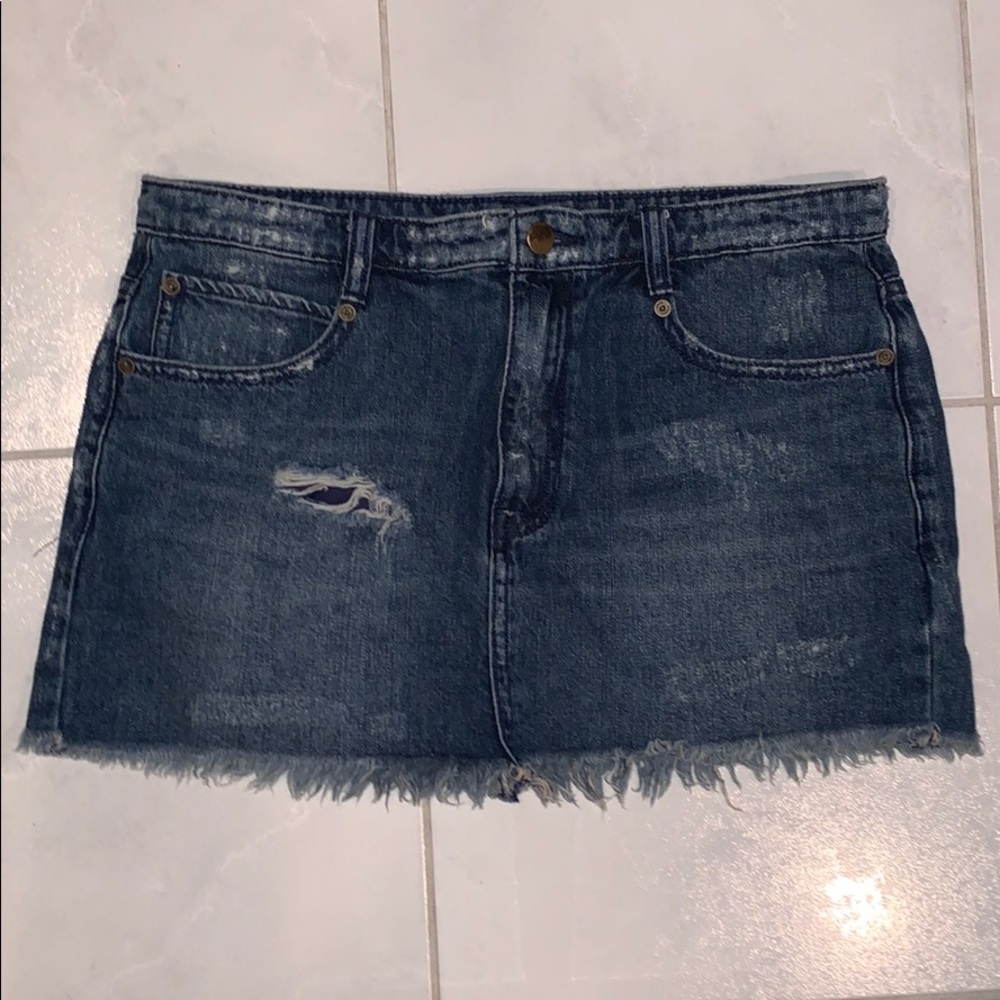 Free People Jean Skirt